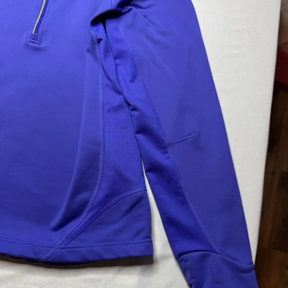 Nike Dri Fit Women's 1/2 Zip Large Purple Long Sleeve Shirt Running Activewear